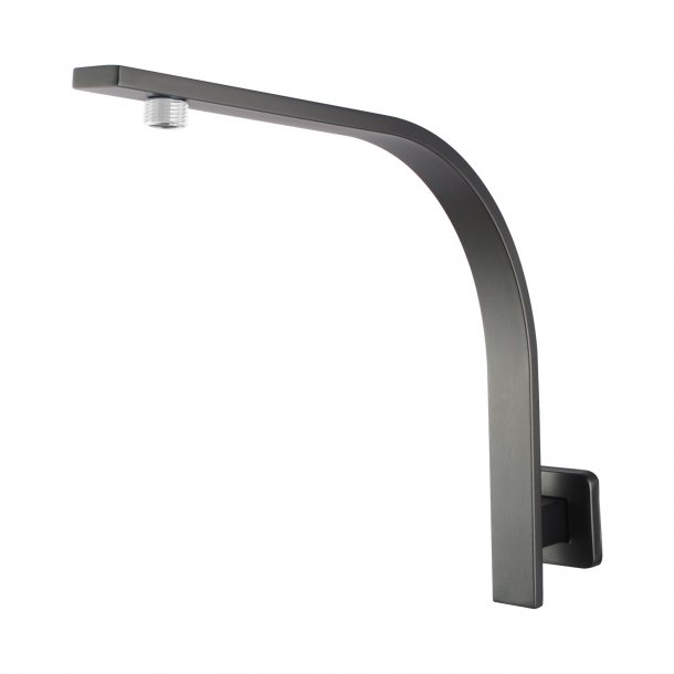 Blaze Square Gooseneck Wall Shower Arm - Brushed Gun Metal