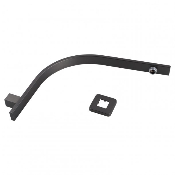 Blaze Square Gooseneck Wall Shower Arm - Brushed Gun Metal