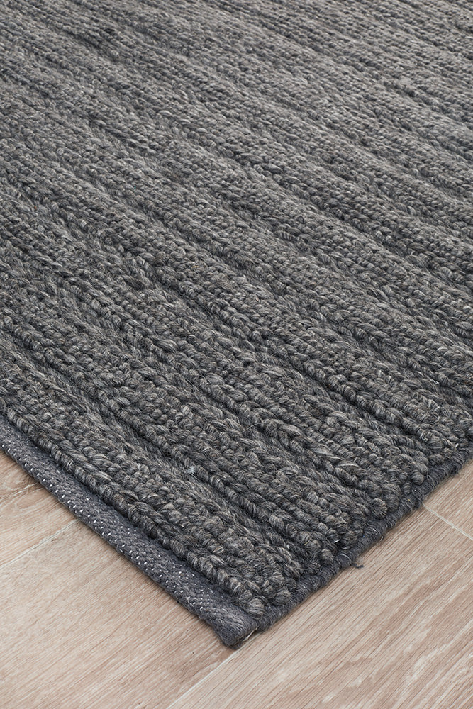 Harvest 801 Charcoal Wool Viscose Rug
