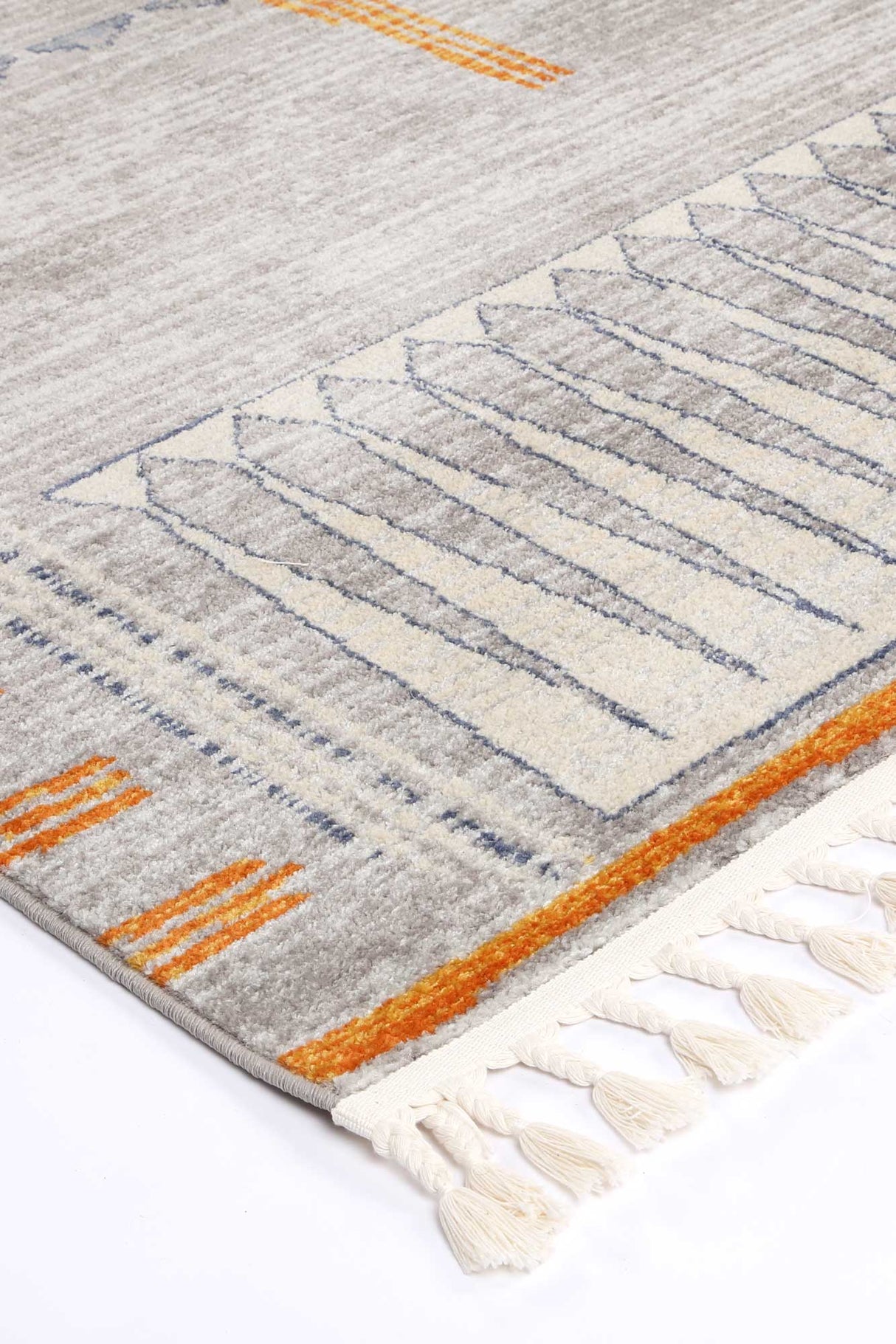 Peru Tumbes Grey Contemporary Rug