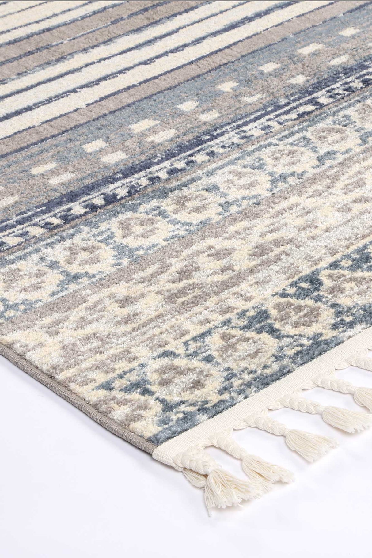 Peru Cajamarca Blue Contemporary Rug