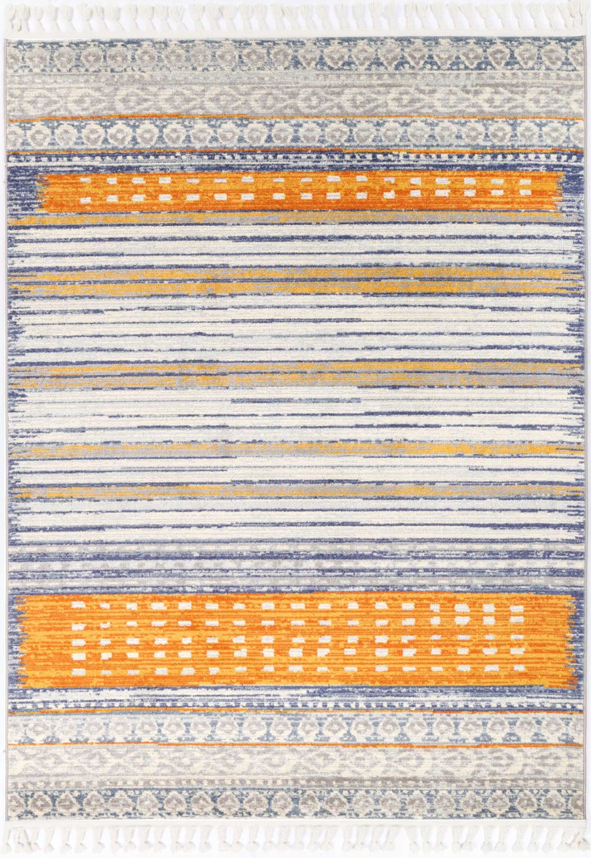 Peru Chuqito Orange Contemporary Rug