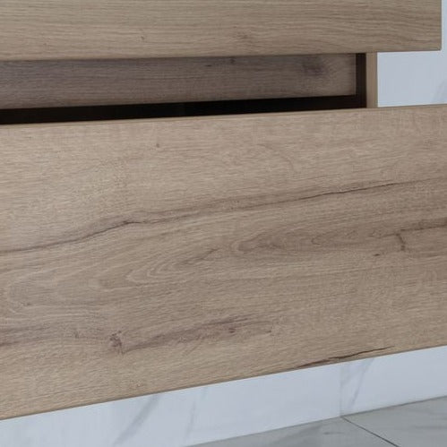 MAX MDF Wall Hung Vanity Max Oak (All Sizes)