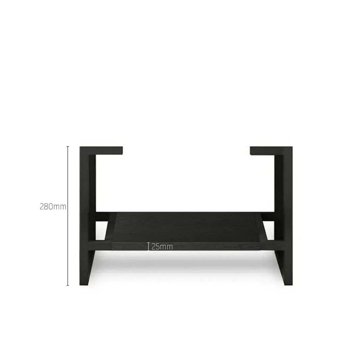 BYRON Wall Hung Vanity 750mm Black Oak