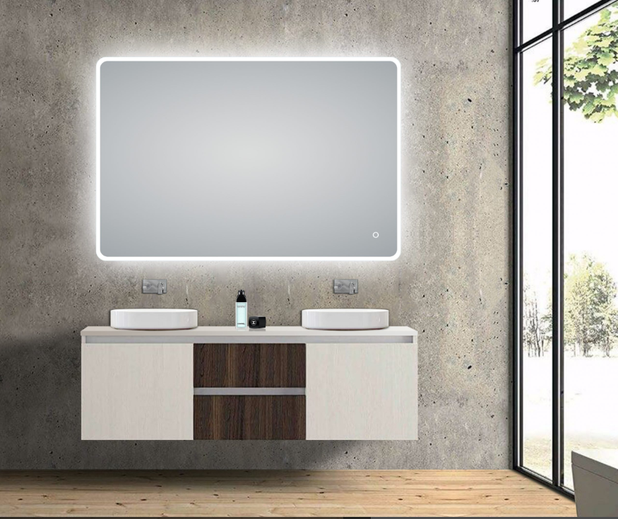 Poseidon LED Rectangle Mirror with Magnifying 900/1200mm