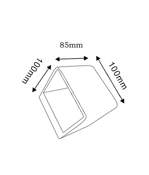 LONDON: LED Interior Matte White Cube Up/Down Wall Light