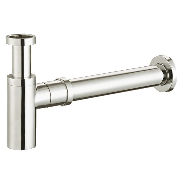 32/40mm Round Bottle Trap Brushed Nickel