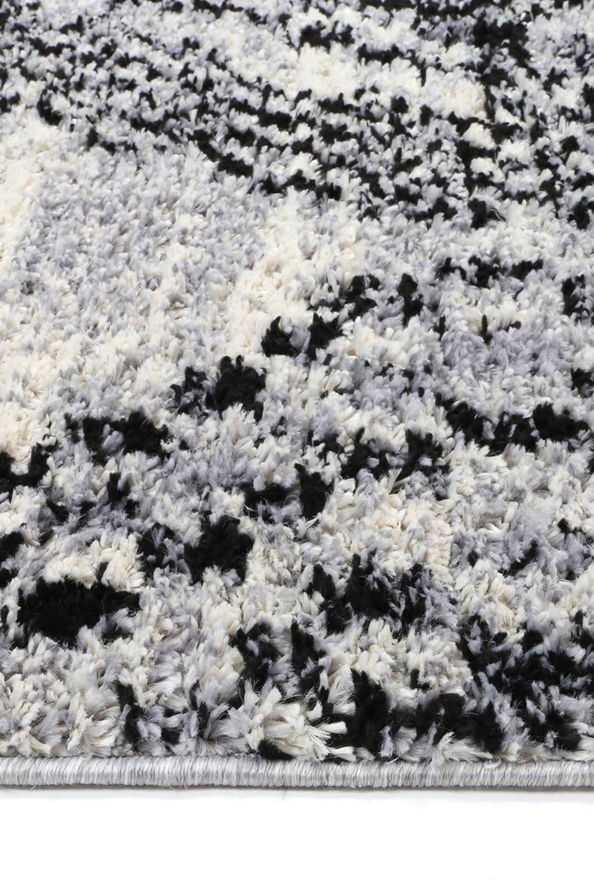 Myk Grey Boho Diamond Rug