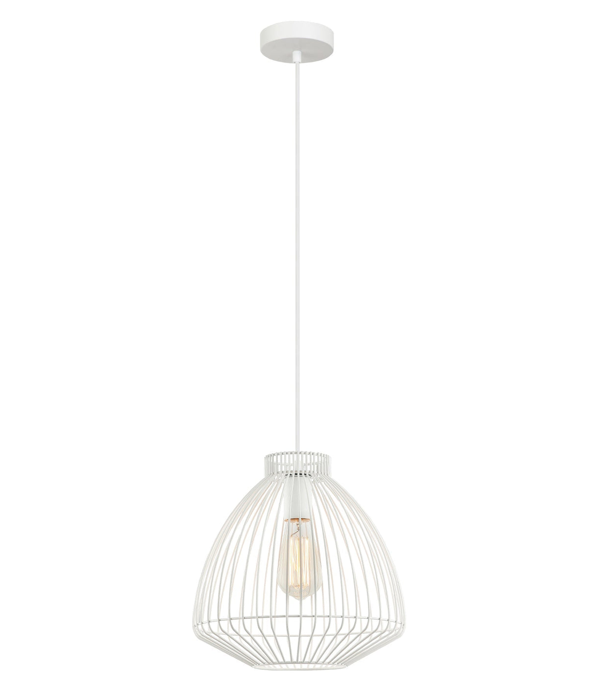 MANU: Modern Interior Cone (Concave) Wire Cage Pendant Lights