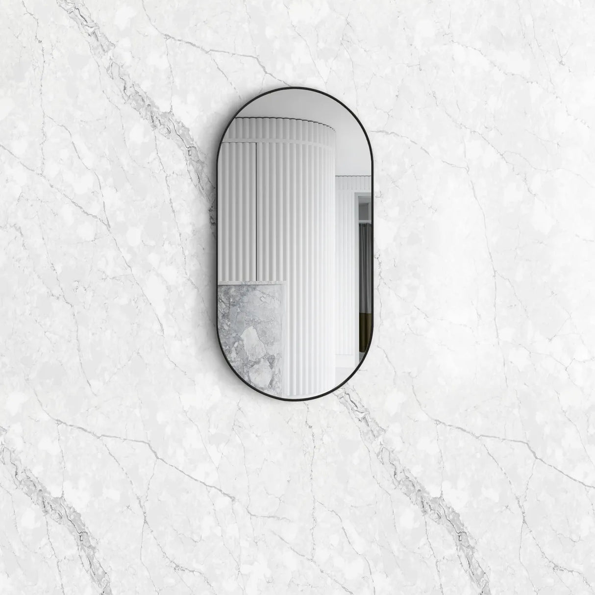 NOOSA Oval Framed Mirror 900x450mm