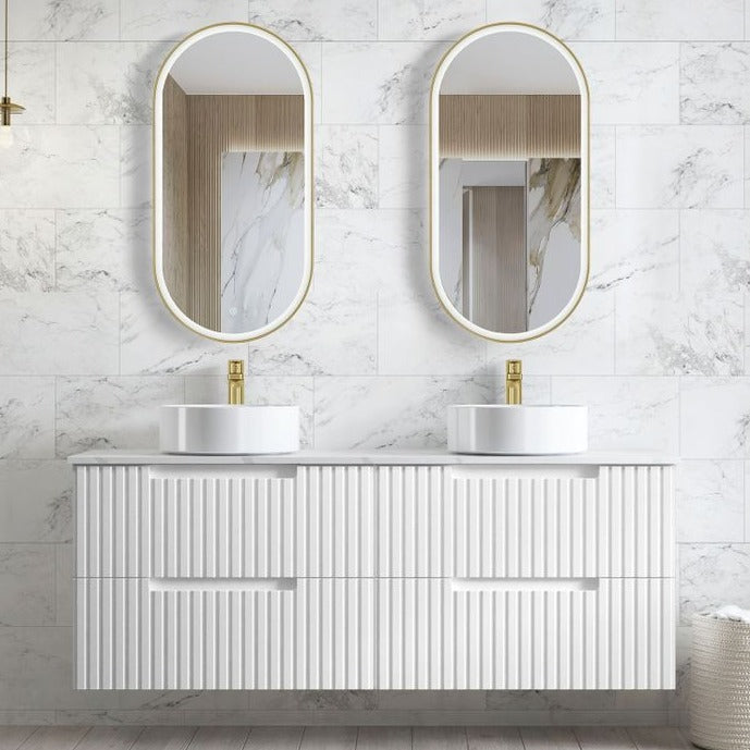 Vanity NOOSA Wall Hung 1500mm Satin White