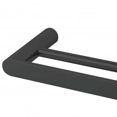 RUSHY Double Towel Rail 600mm - Black