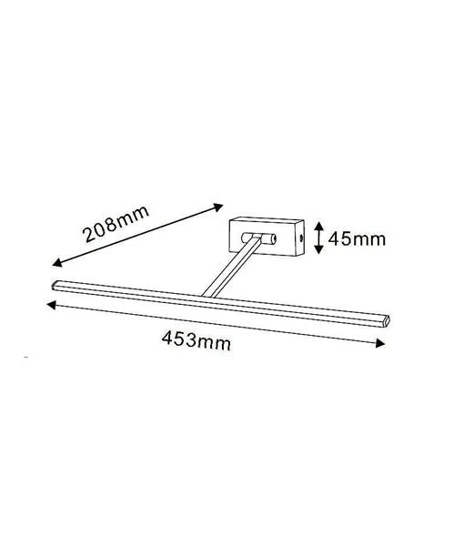 PARIS: LED Interior Satin Chrome Adjustable Picture Wall Light