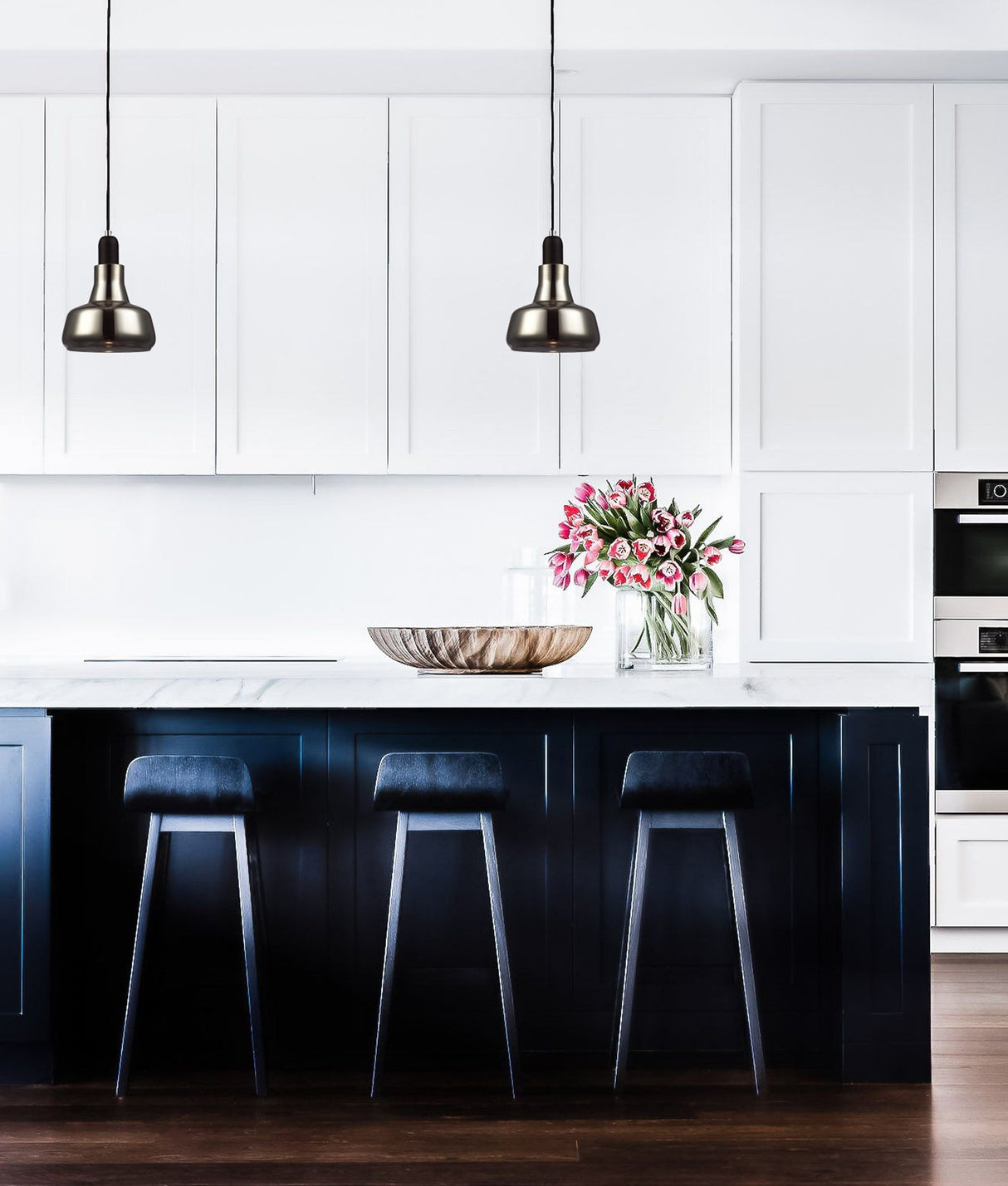PENOLA: GU10 Smoke Glass Dome Pendant Light