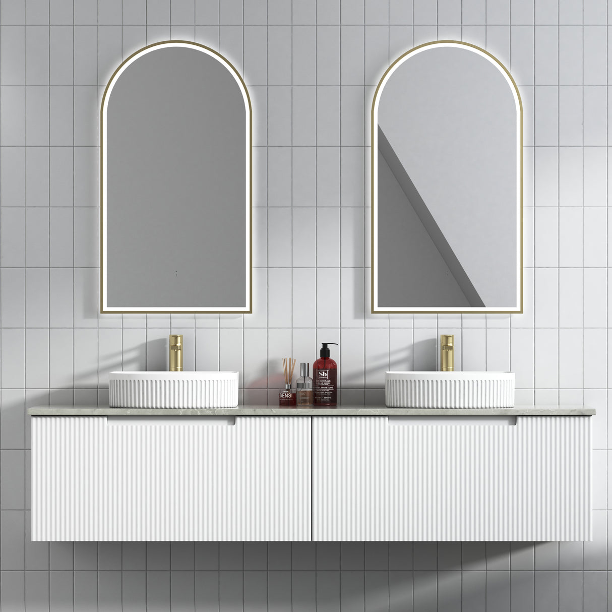 PERLA Mark II Wall Hung Vanity Matte White (All Sizes)