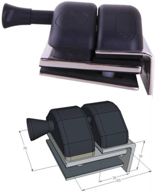 Pool Latch - 90 °Glass to Wall/Square Post