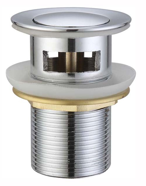 Push Plug Waste With Overflow 32mm (Chrome)