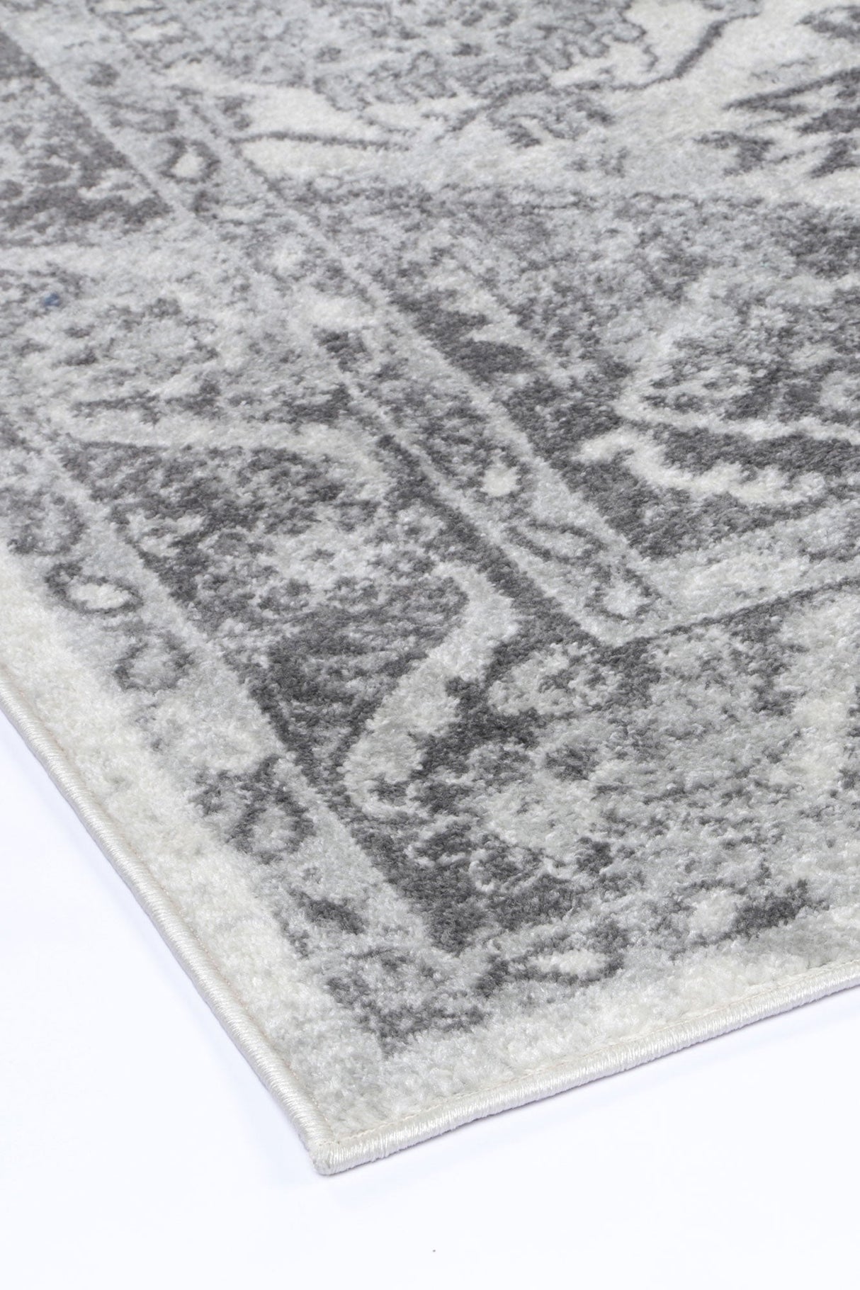 Ligures White Grey Traditional Rug