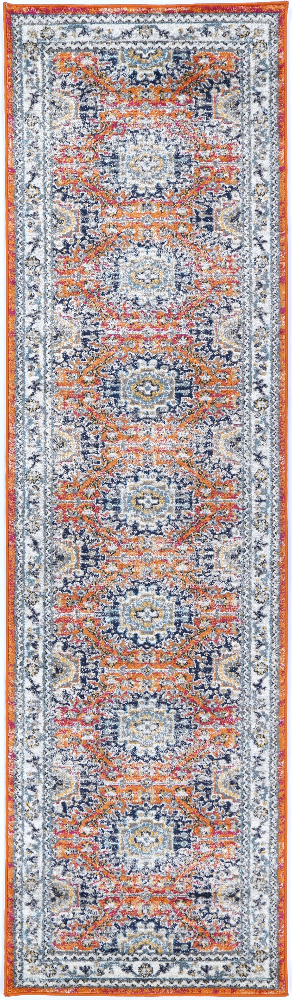 Ligures Rust Multi Traditional Rug