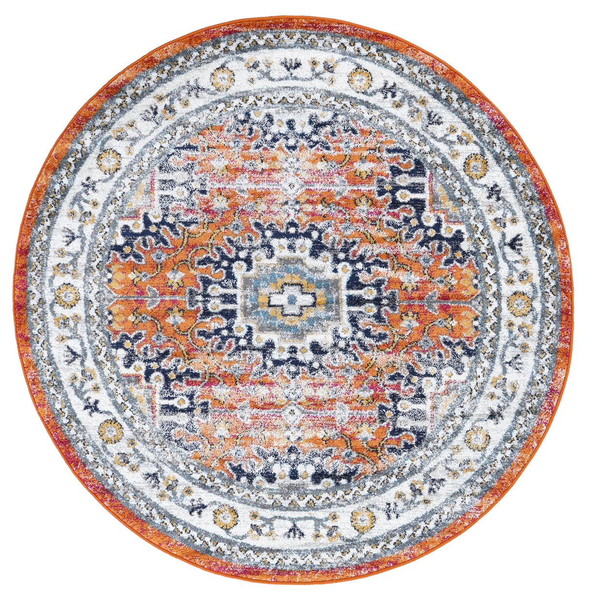 Ligures Rust Multi Traditional Rug