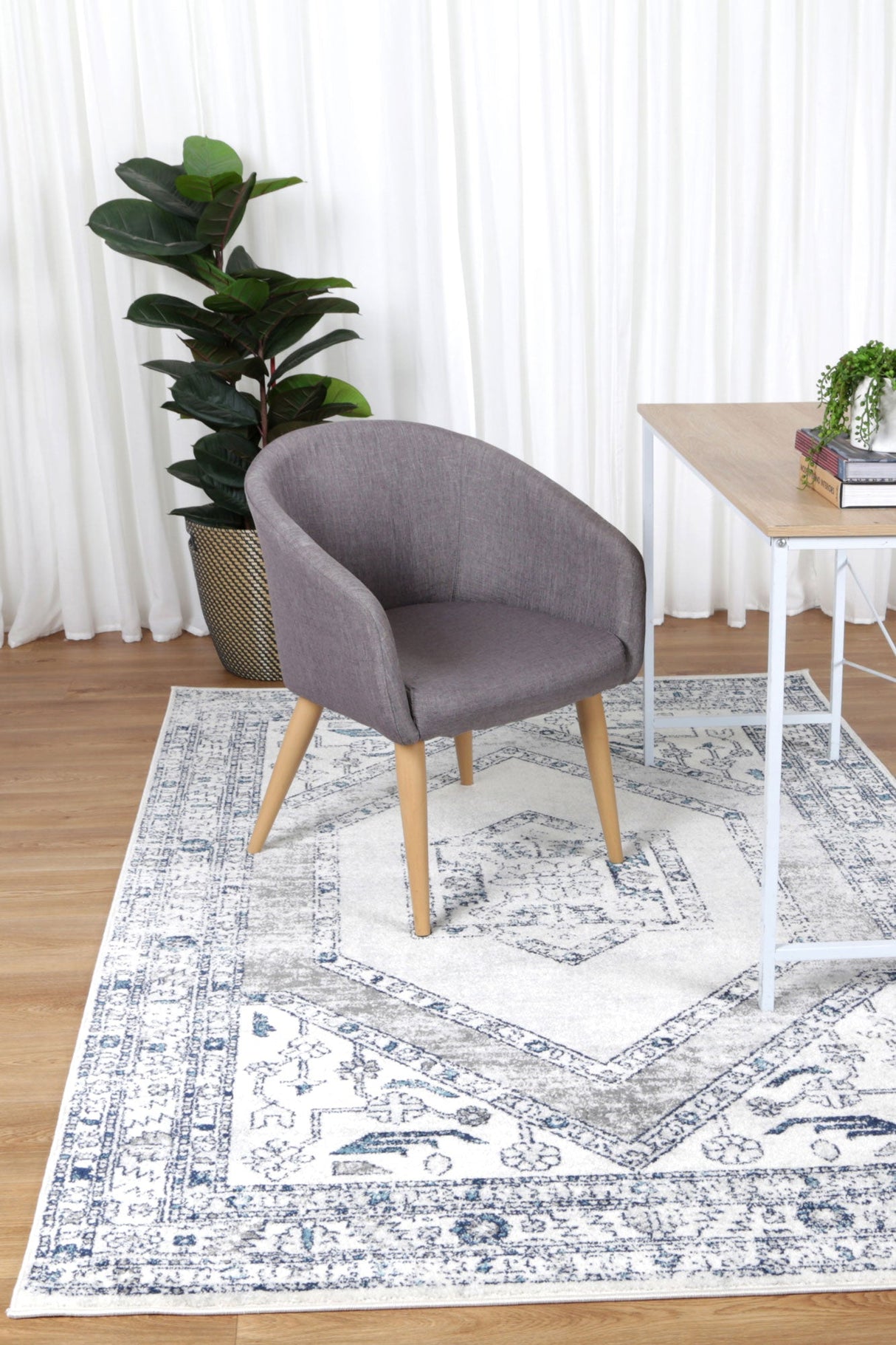 Ligures Navy Cream Ancient Rug