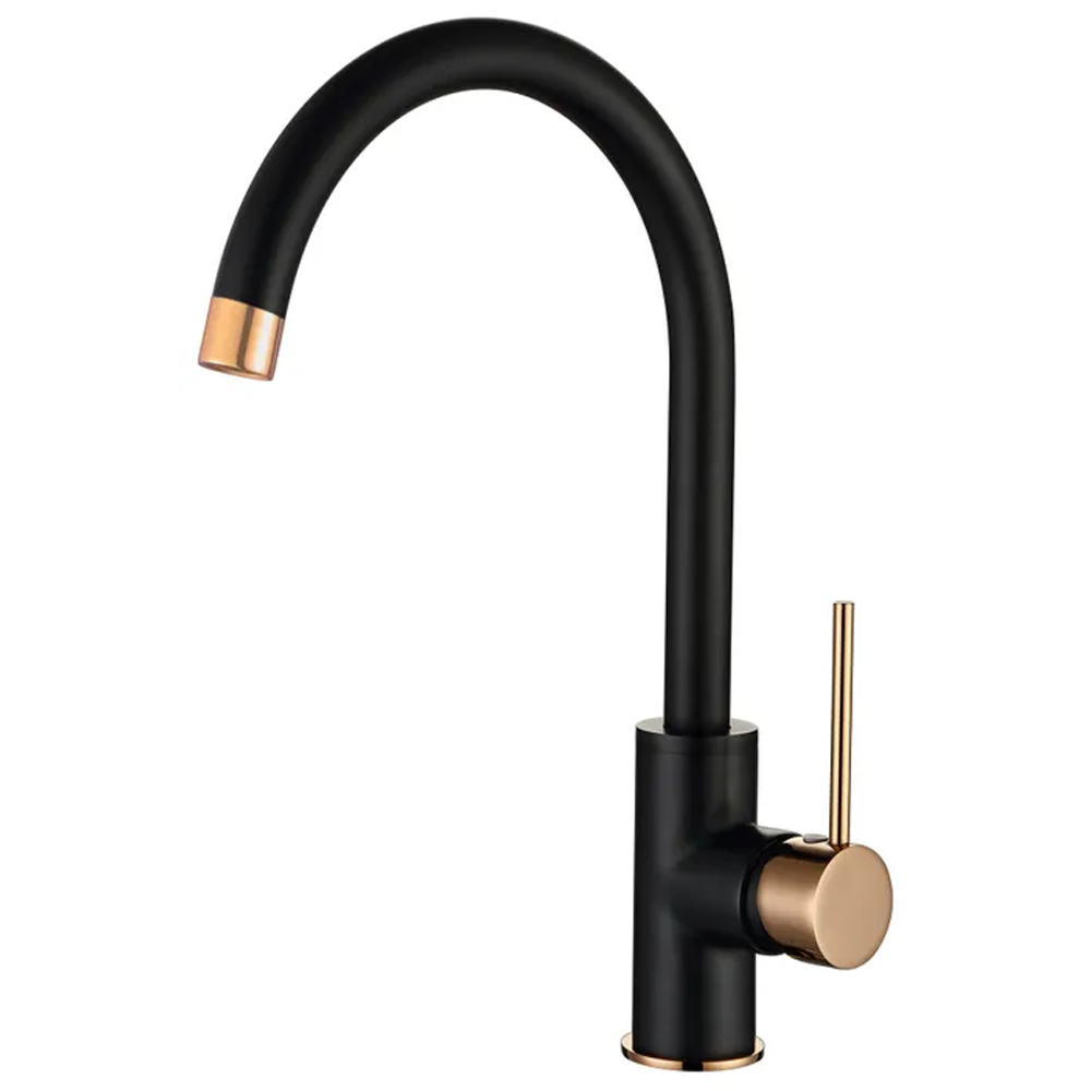 ROUL Kitchen Sink Mixer - Black & Rose Gold