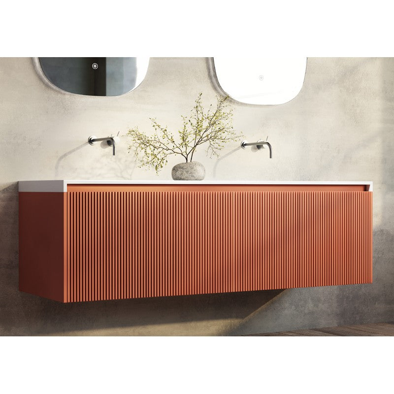 RIMINI Wall-Hung Vanity 1500mm Potters Clay