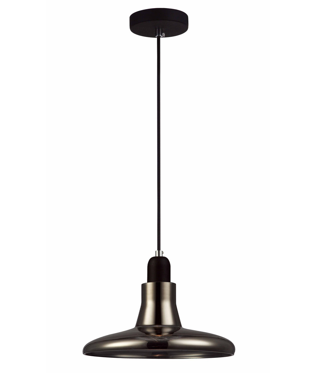 RIVERINA: GU10 Black Smoke Martini Glass Pendant Light