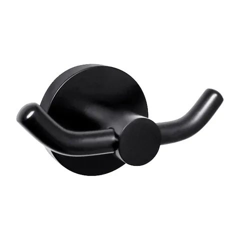RONDO Black Double Robe Hook