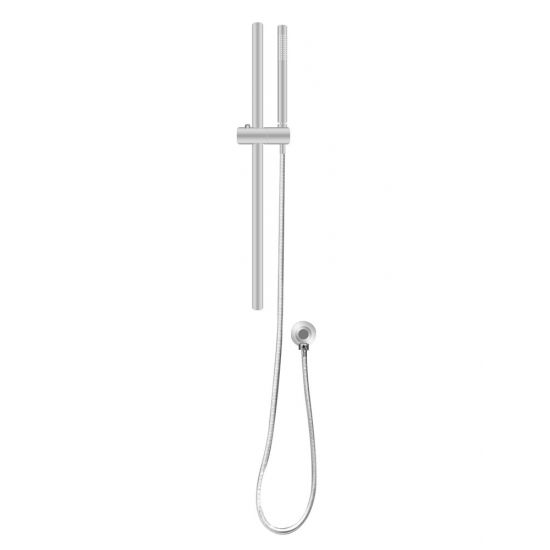 Round Rail With Handheld Shower - Brushed Nickel