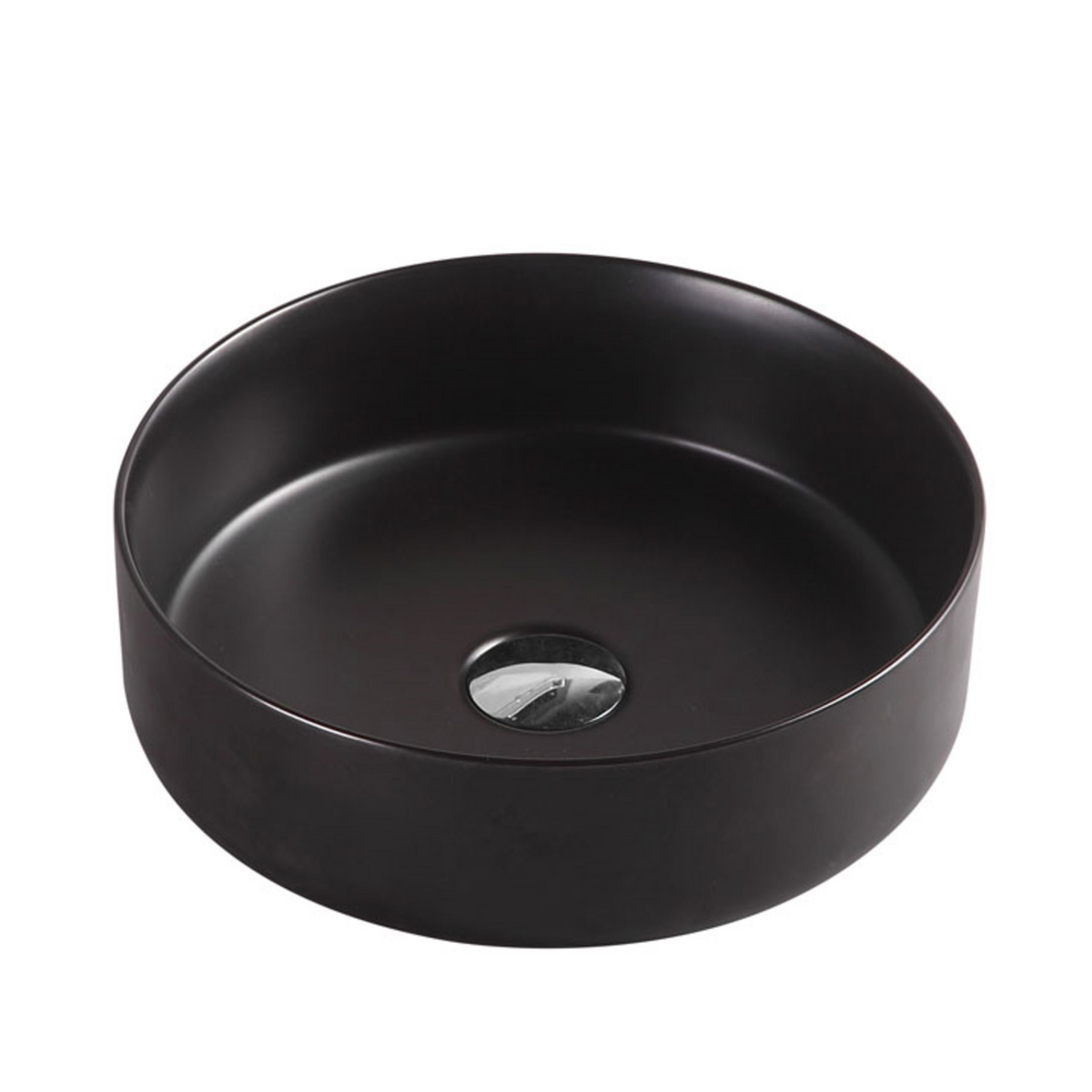 SASSO Round Counter Top Basin Matte Black 350mm