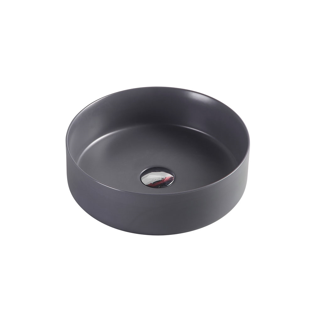 SASSO Round Counter Top Basin Nero Grey 350mm