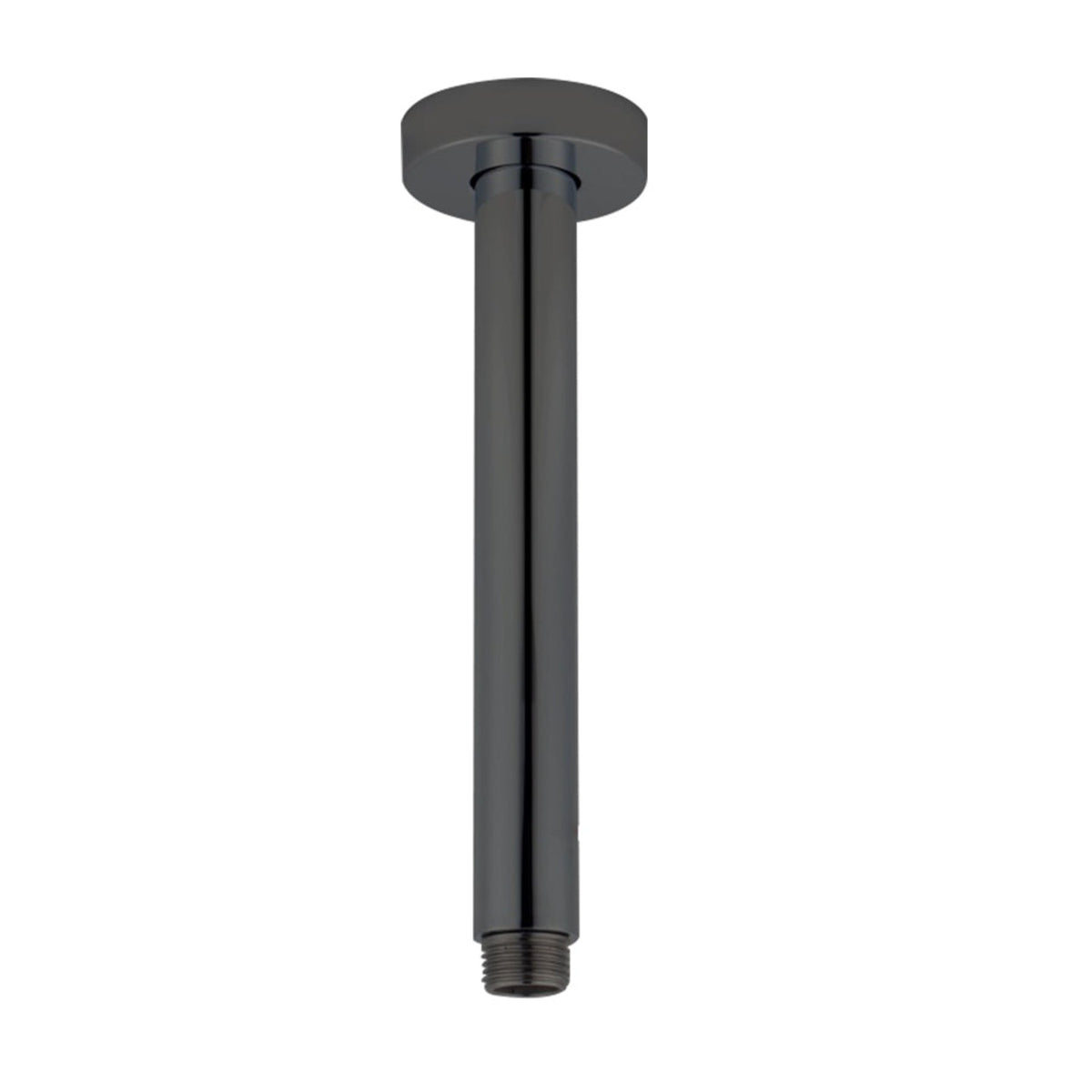 Pentro Round Ceiling Shower Arm 200mm - Brushed Gun Metal