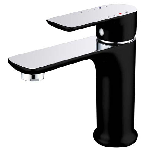 Sleek Basin Mixer (Luxury / Black / Chrome)