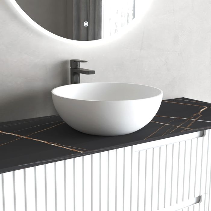 LONDON Matte White Basin (Round:390x390x145)