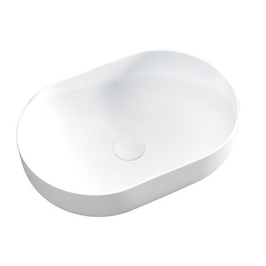 RECTANGULAR OVAL BASIN 580x350mm with Optional Mixer & Pop-Up