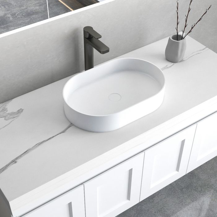 NOOSA Matte White Basin (Oval: 580x350x135)