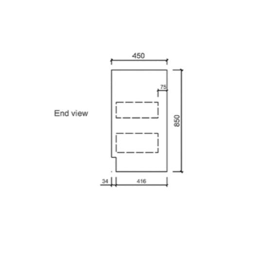 MAX MDF Freestanding Vanity Max Oak (All Sizes)