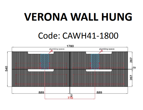 VERONA MARKII Wall Hung Vanity Matte White (All Sizes)