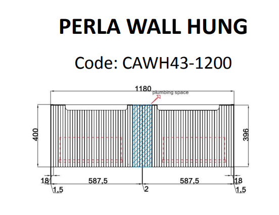 PERLA Mark II Wall Hung Vanity Matte White (All Sizes)