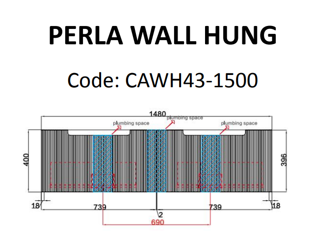 PERLA Mark II Wall Hung Vanity Matte White (All Sizes)