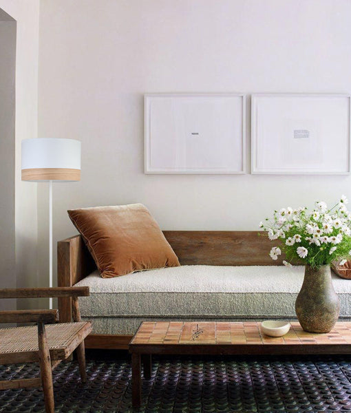 TAMBURA: Scandinavian Large Round Drum Shape Floor Lamps