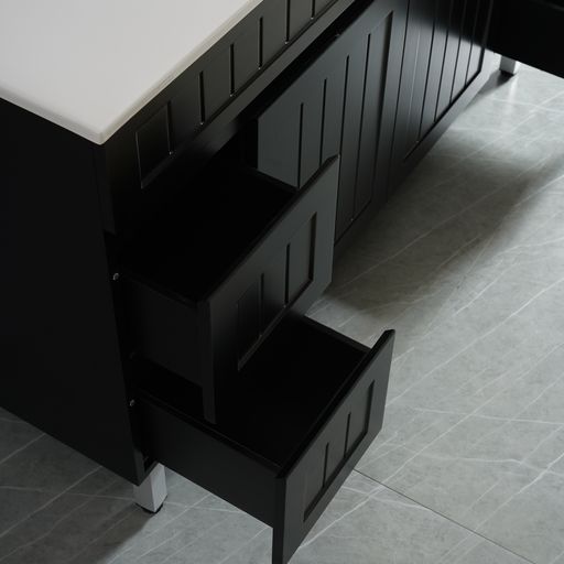 ACACIA SHAKER PVC Floor Vanity 1500 (Single/Double Bowl)