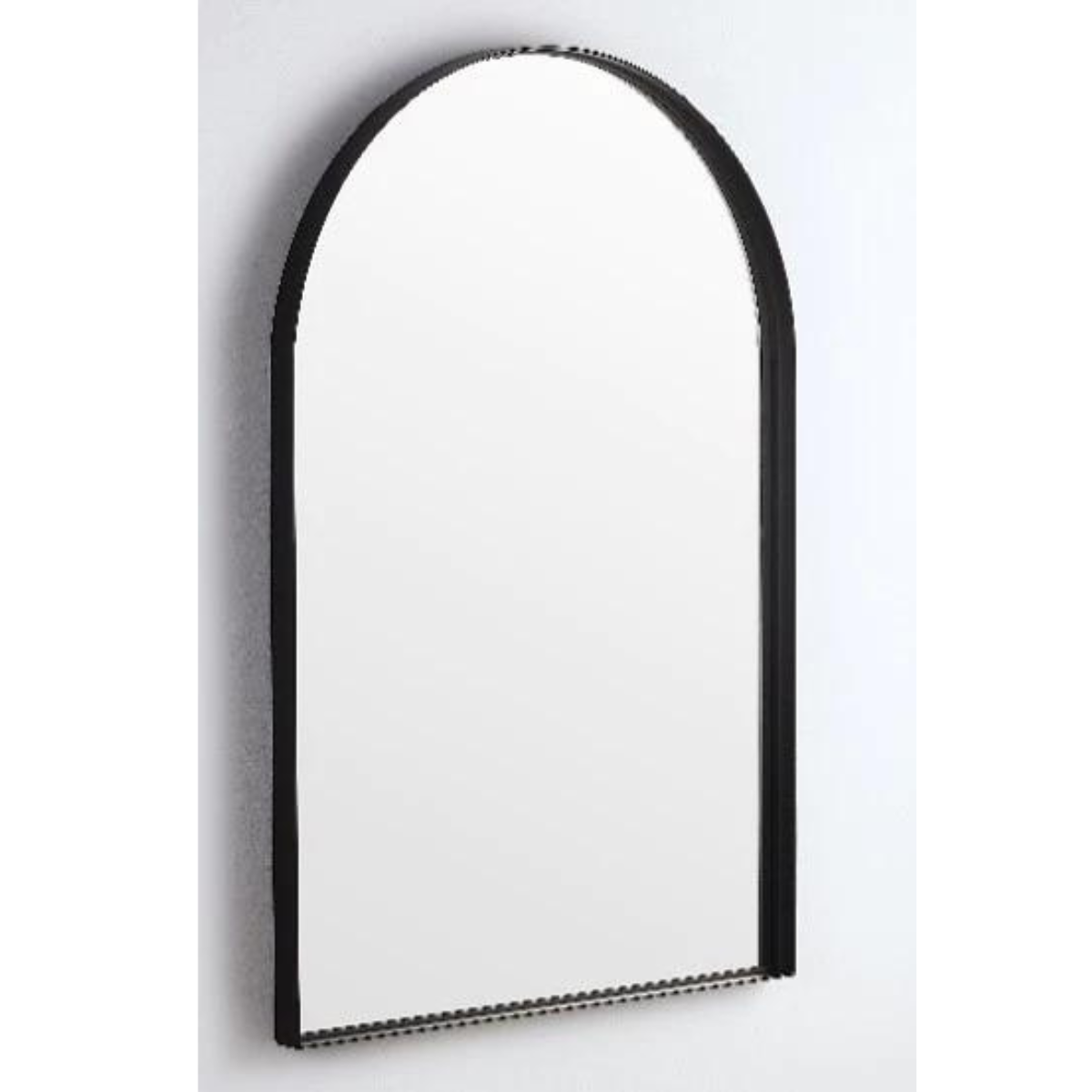 Poseidon Arch Framed Mirror 600x900mm - Matte Black