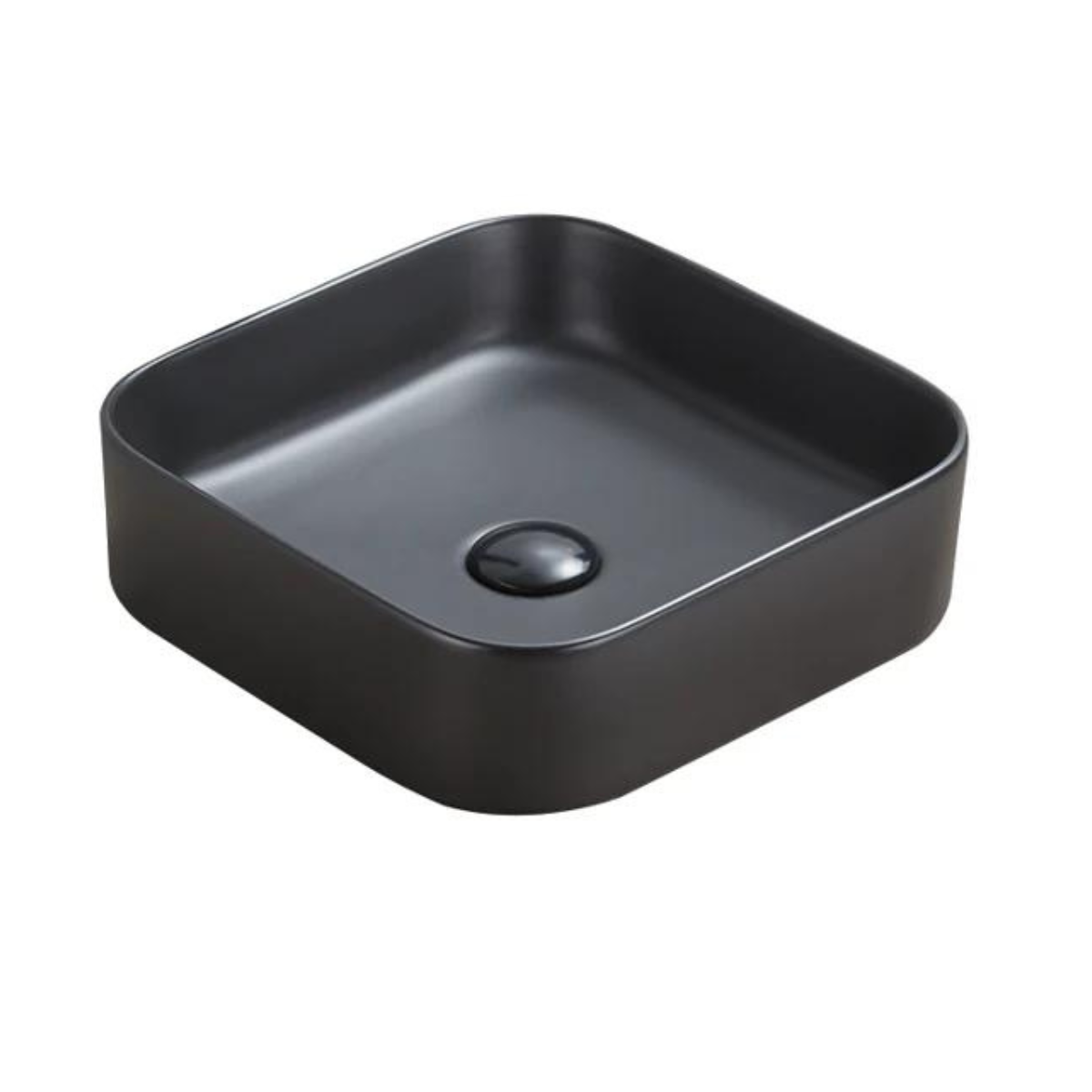 POSEIDON Matte Black Ceramic Basin (Square: 370x370x110)