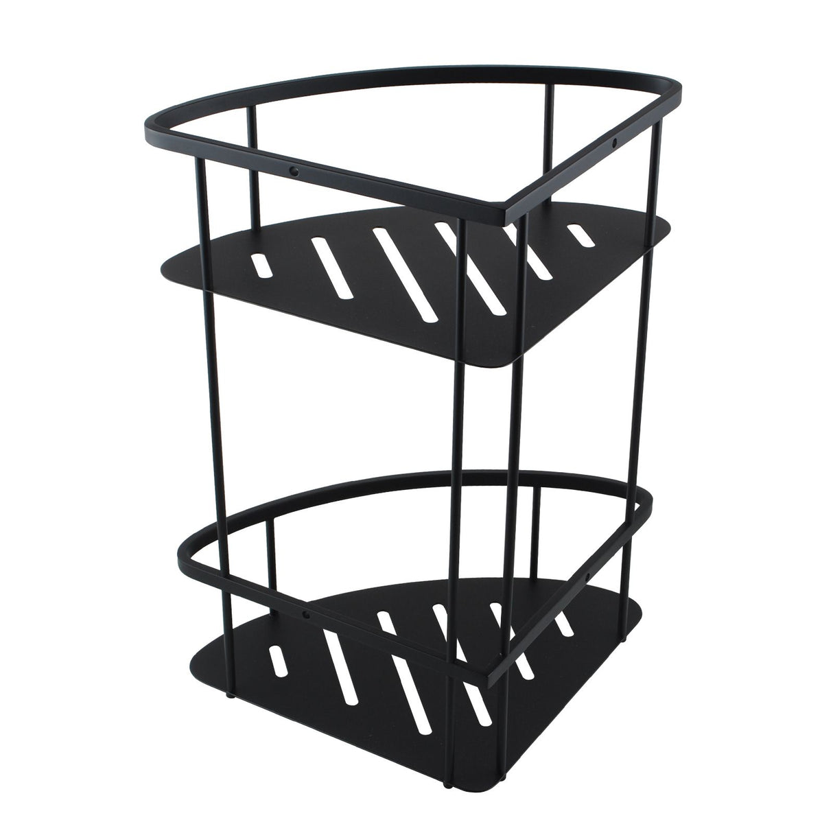 VOG Stainless Steel 2 Tier Shower Caddy Shelf - Matte Black