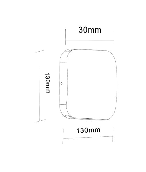 VOX: Surface Mounted LED Exterior Square Up/Down Wall Lights IP54