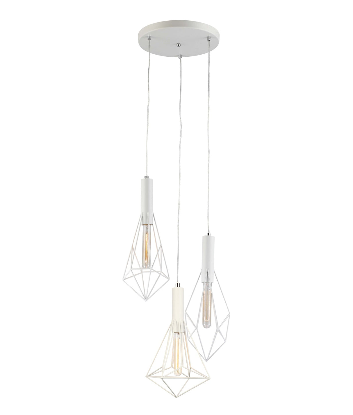 BLACKBAND & WHITEBAND Pendant Light 3x Bird Cage With Round Base