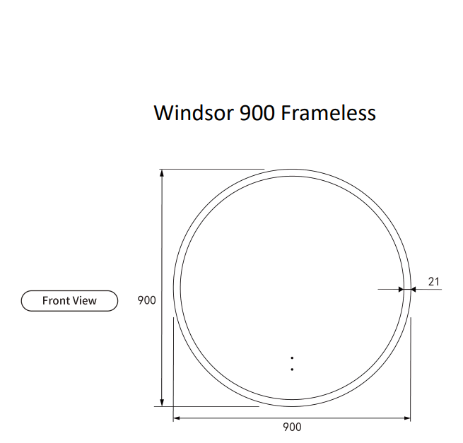 WINDSOR LED Round Frame Mirror 700/900mm