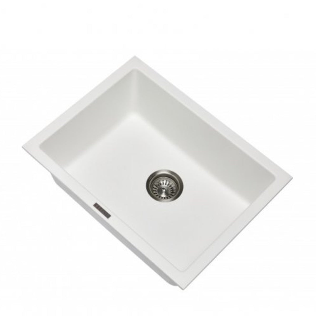 White Carysil Granite Single Bowl Kitchen Sink - 610x457mm